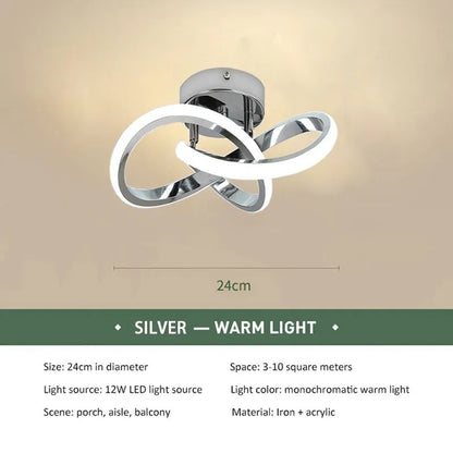 Modern LED Strip Ceiling Light for Aisles & Living Rooms silver changeable by HitMyNeed