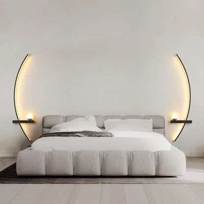 Modern LED Stripes Wall Sconce for Indoor Rooms black-55cm-l-r tricolor-lightno-rc by HitMyNeed