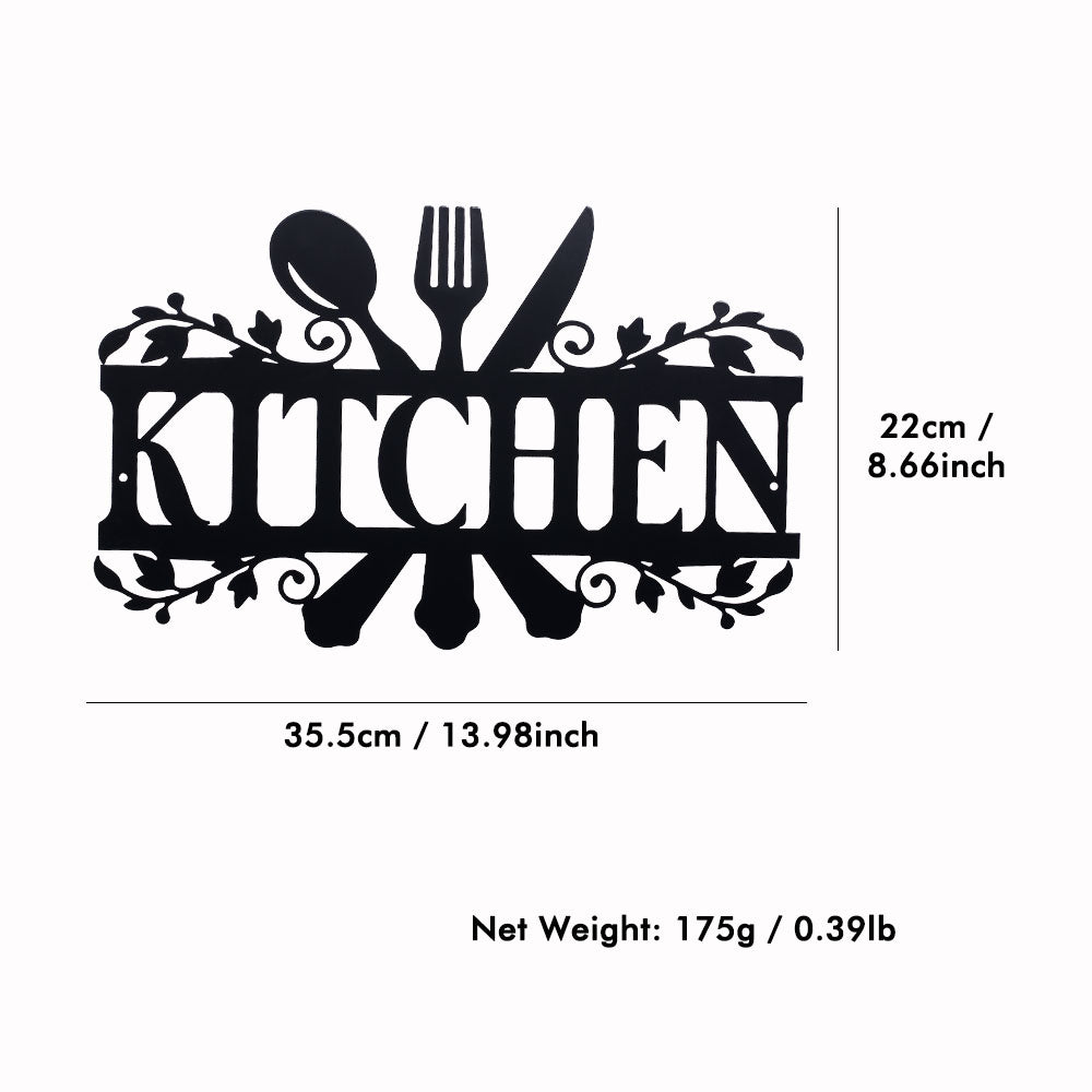 Modern Metal Kitchen Wall Decor Sign by HitMyNeed