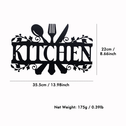 Modern Metal Kitchen Wall Decor Sign by HitMyNeed