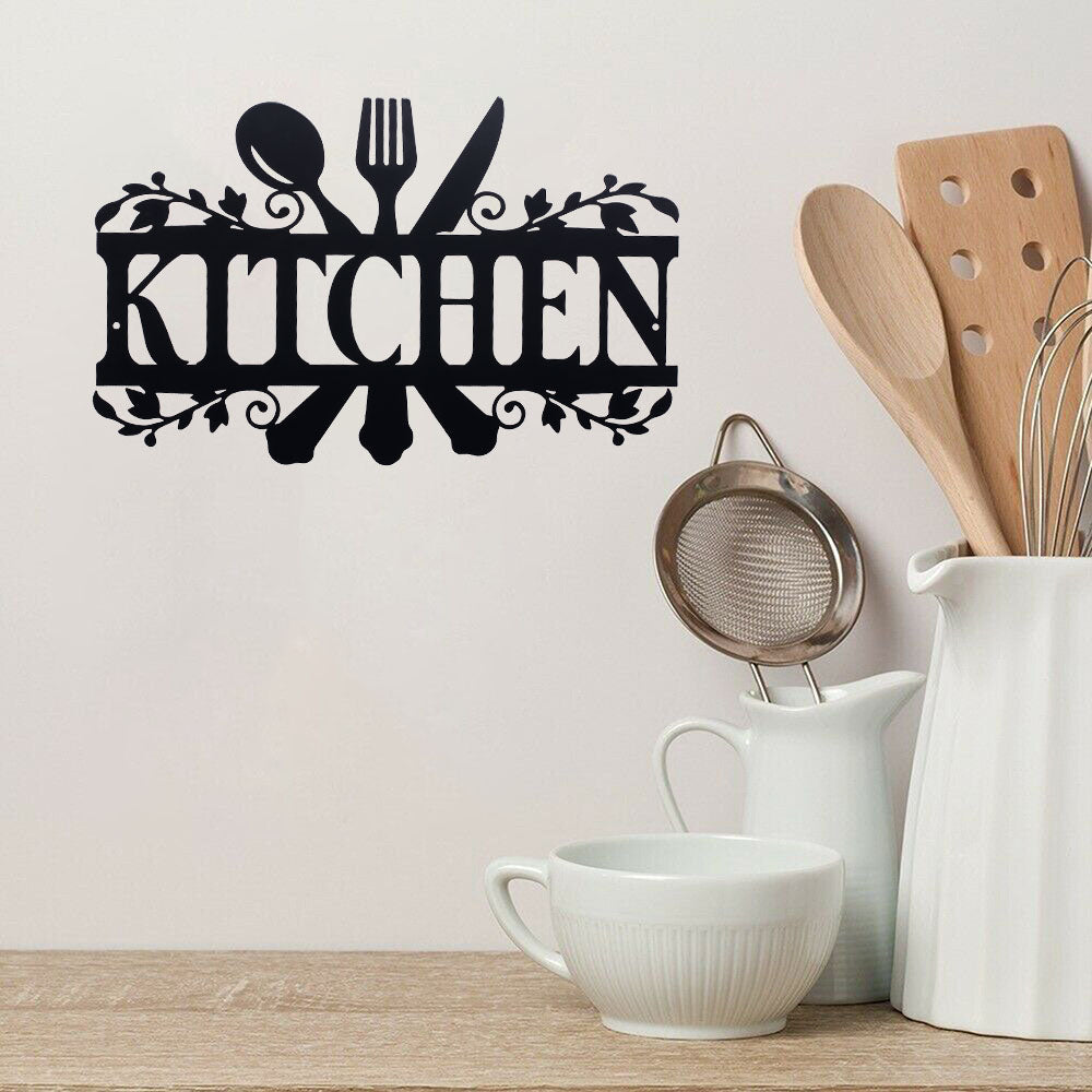 Modern Metal Kitchen Wall Decor Sign by HitMyNeed
