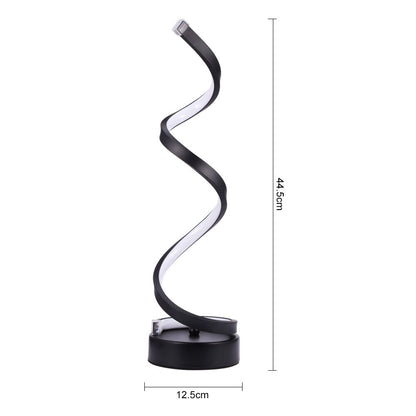 Modern Spiral LED Desk Lamp with Remote Control & Dimmable Light by HitMyNeed