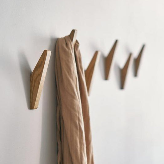Modern Wooden Wall Coat Hooks, 4-Piece Set by HitMyNeed