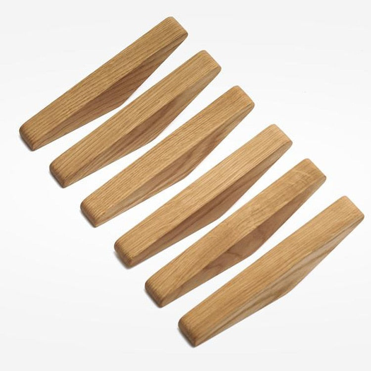 Modern Wooden Wall Coat Hooks, 4-Piece Set by HitMyNeed