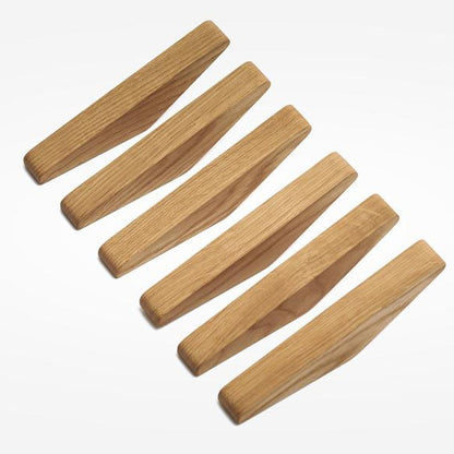 Modern Wooden Wall Coat Hooks, 4-Piece Set by HitMyNeed