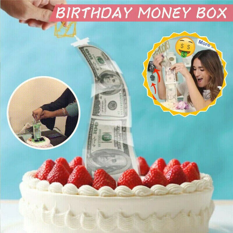 Money Pulling Box with 20 Cash Sleeves for Cakes by HitMyNeed