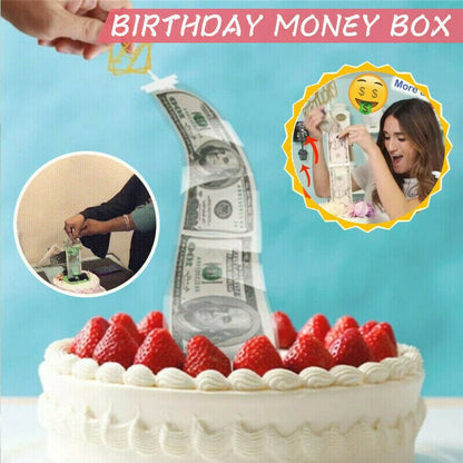 Money Pulling Box with 20 Cash Sleeves for Cakes by HitMyNeed