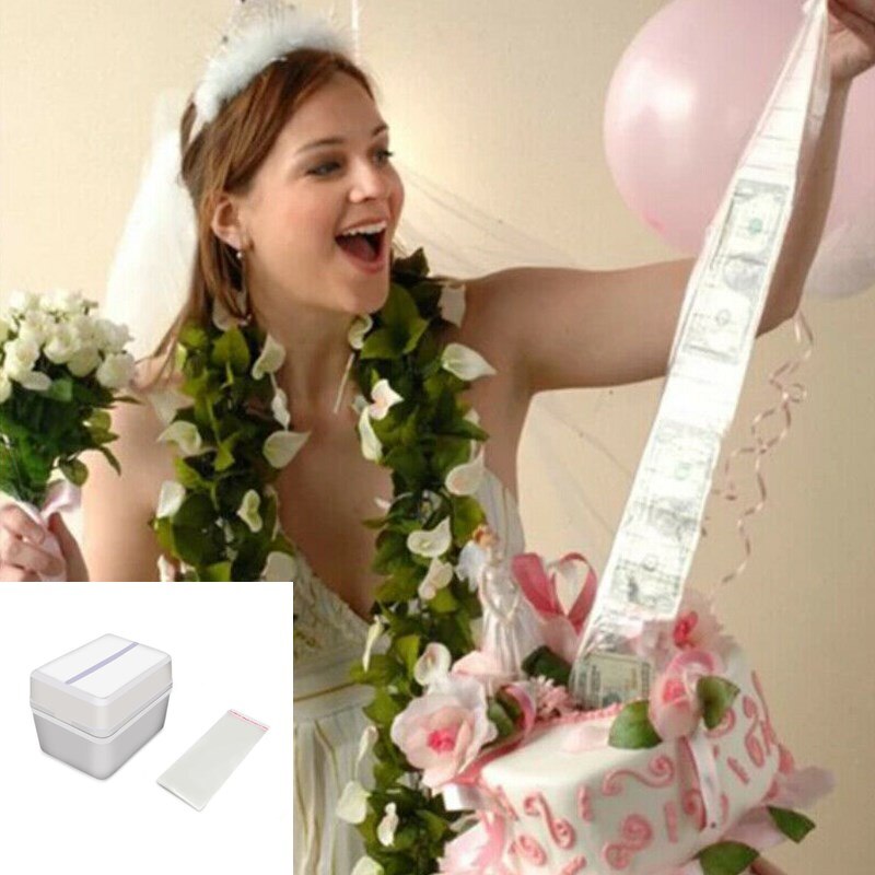Money Pulling Box with 20 Cash Sleeves for Cakes by HitMyNeed
