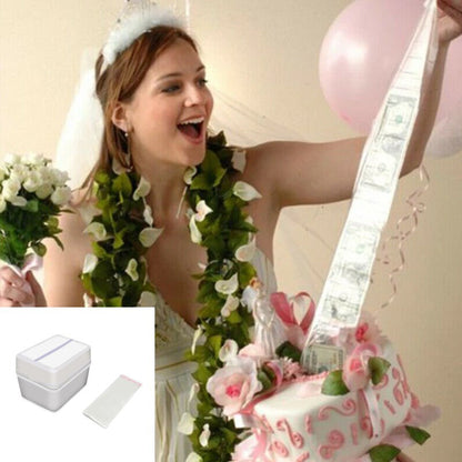 Money Pulling Box with 20 Cash Sleeves for Cakes by HitMyNeed