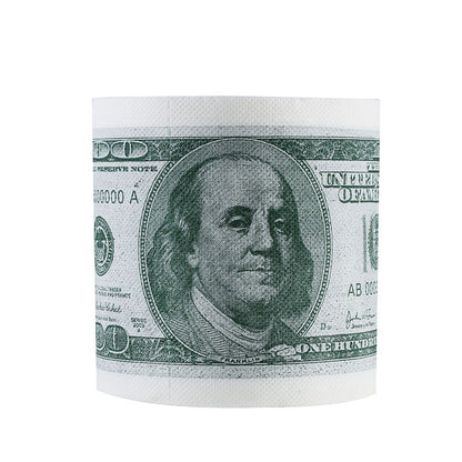 Money Toilet Paper Roll with 100 Dollar Bill Design by HitMyNeed
