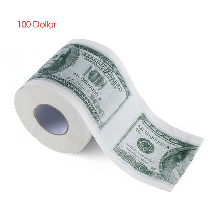 Money Toilet Paper Roll with 100 Dollar Bill Design by HitMyNeed