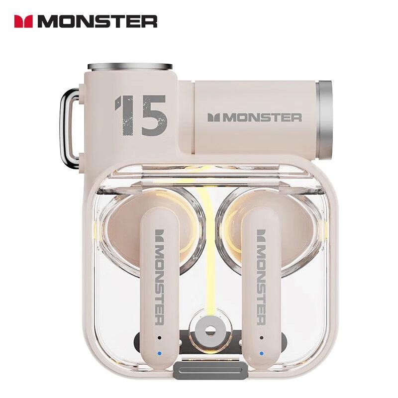 Monster XKT15 Bluetooth 5.3 TWS Gaming Earbuds ivory by HitMyNeed