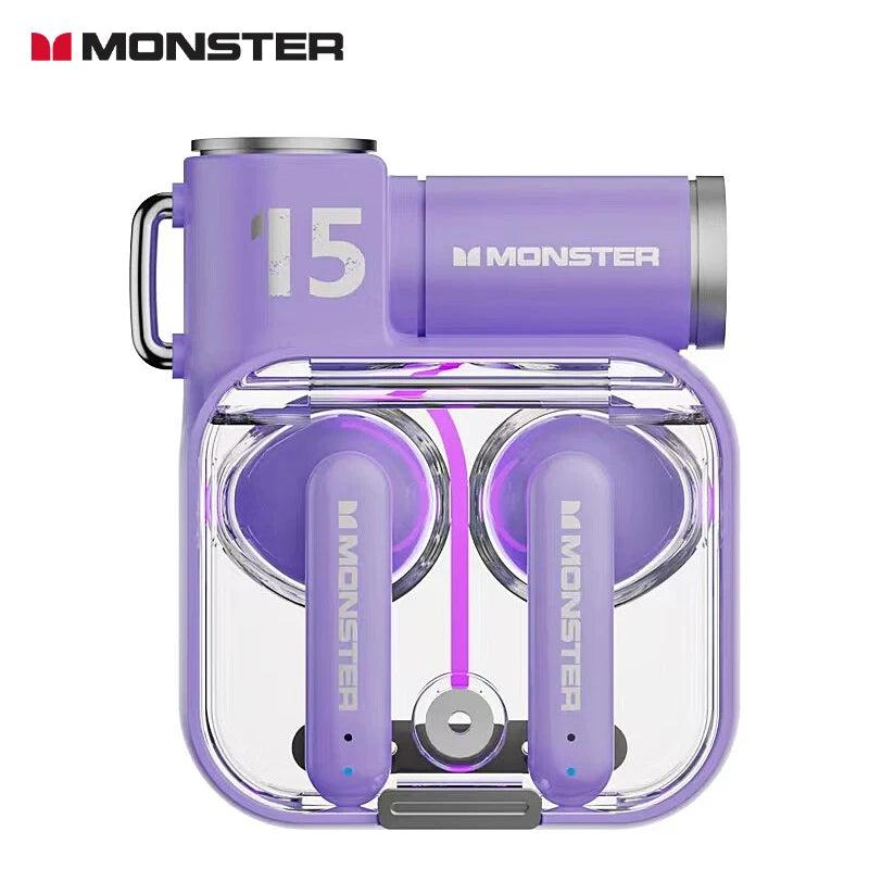 Monster XKT15 Bluetooth 5.3 TWS Gaming Earbuds violet by HitMyNeed