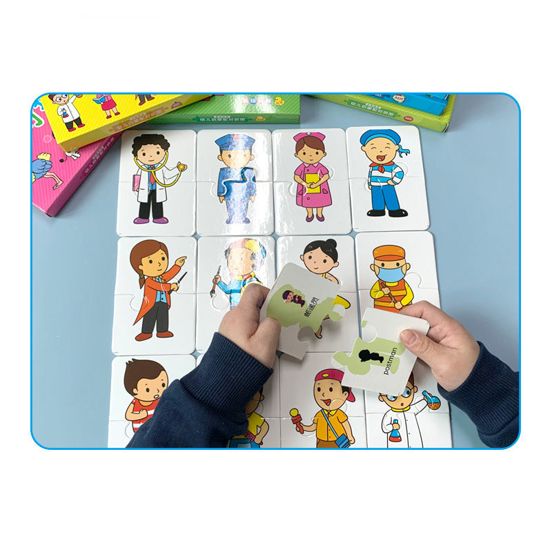 Montessori Baby Puzzle Matching Set - 32 Pieces character-occupation by HitMyNeed