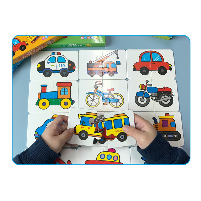 Montessori Baby Puzzle Matching Set - 32 Pieces vehicle by HitMyNeed