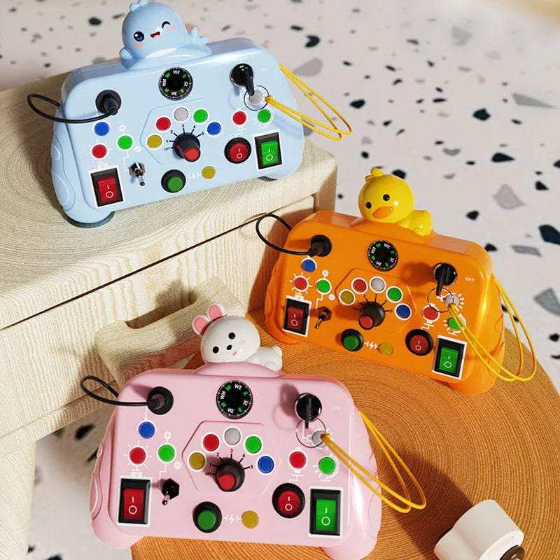 Montessori Busy Board with LED Light Switch by HitMyNeed