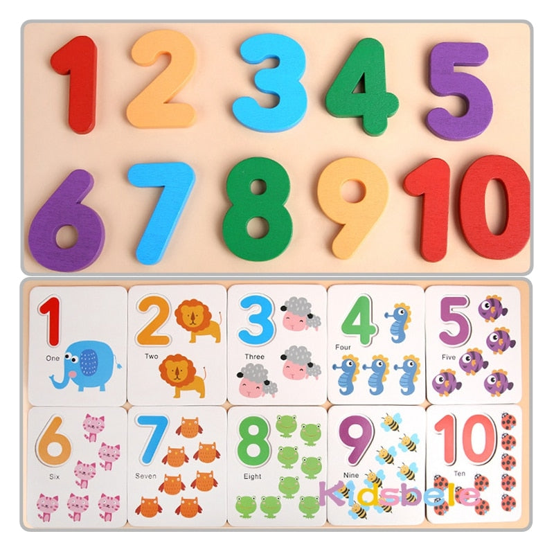 Montessori Math Toys Set with Counting Sticks by HitMyNeed