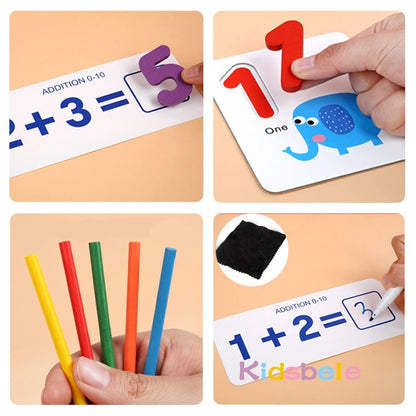 Montessori Math Toys Set with Counting Sticks by HitMyNeed
