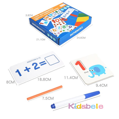 Montessori Math Toys Set with Counting Sticks by HitMyNeed