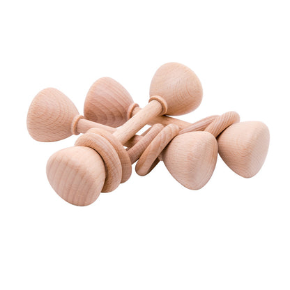 Montessori Natural Wooden Baby Rattle by HitMyNeed