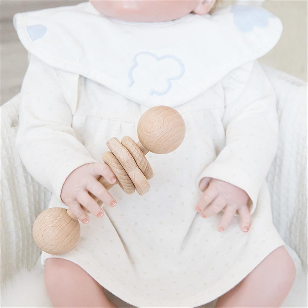 Montessori Natural Wooden Baby Rattle by HitMyNeed
