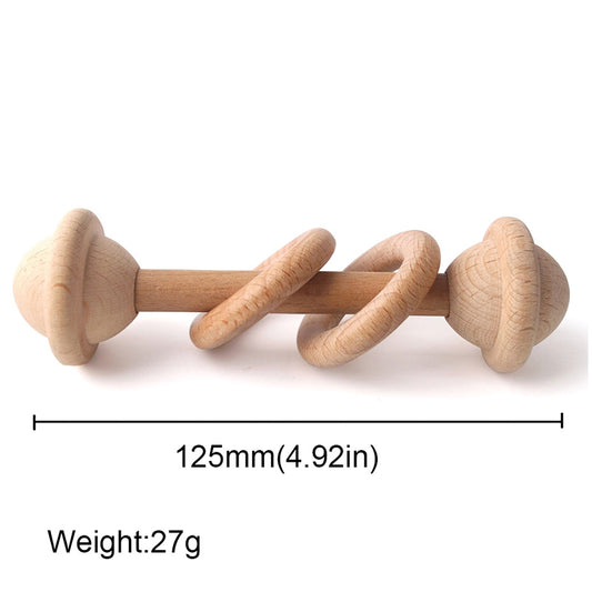 Montessori Natural Wooden Baby Rattle type-1 by HitMyNeed