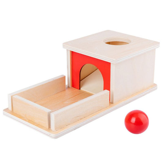 Montessori Object Permanence Box with Wooden Ball by HitMyNeed