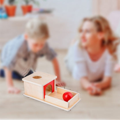 Montessori Object Permanence Box with Wooden Ball by HitMyNeed