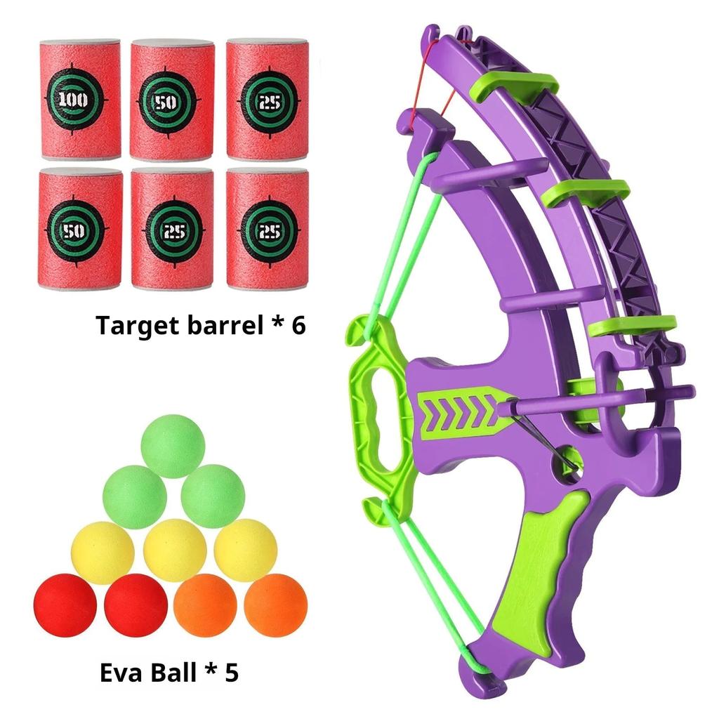 Montessori Sticky Ball Dartboard & Slingshot Game purple by HitMyNeed