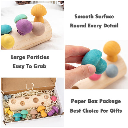 Montessori Wooden Mushroom Sorting Toy by HitMyNeed