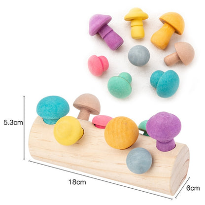 Montessori Wooden Mushroom Sorting Toy by HitMyNeed