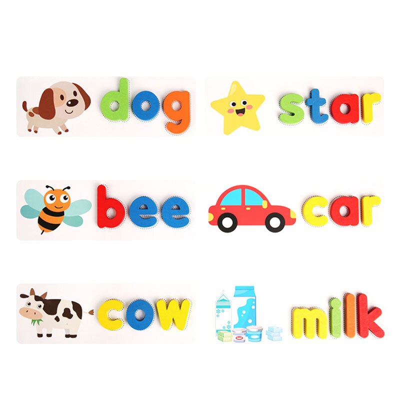 Montessori Wooden Spelling Game Set for Kids by HitMyNeed