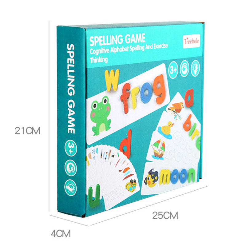Montessori Wooden Spelling Game Set for Kids by HitMyNeed