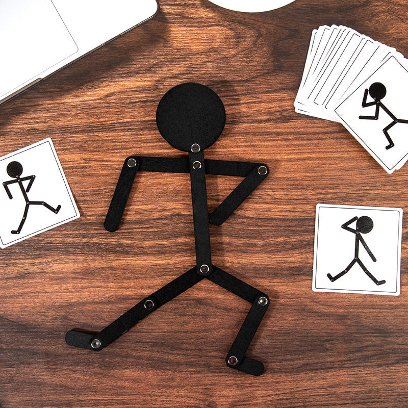 Montessori Wooden Stick Man Puzzle & Activity Cards by HitMyNeed
