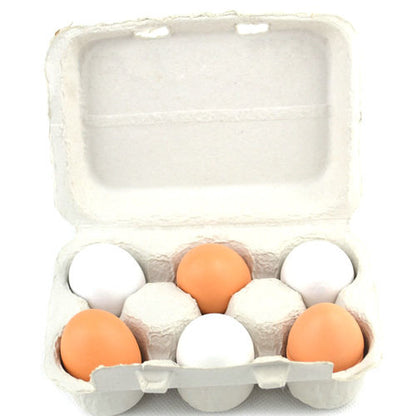 Montessori Wooden Toy Eggs with Carton Set by HitMyNeed