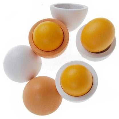 Montessori Wooden Toy Eggs with Carton Set by HitMyNeed
