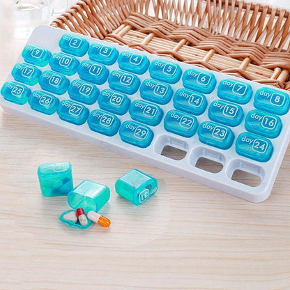 Monthly Pill Organizer with 31-Day Dispenser Tray by HitMyNeed