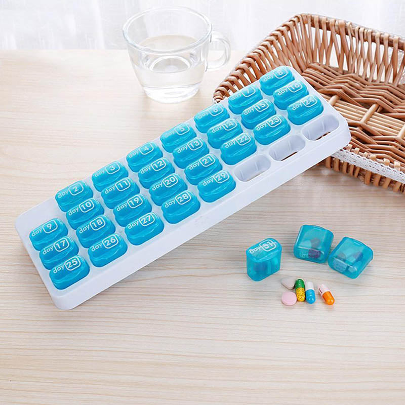 Monthly Pill Organizer with 31-Day Dispenser Tray by HitMyNeed