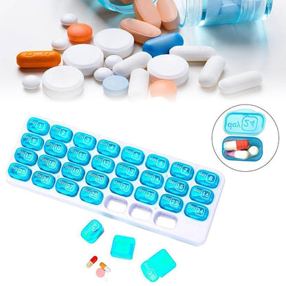 Monthly Pill Organizer with 31-Day Dispenser Tray by HitMyNeed