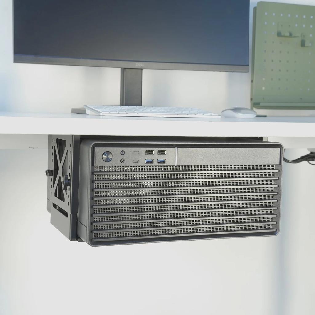 Monzlteck Adjustable Under Desk PC & NAS Mount by HitMyNeed