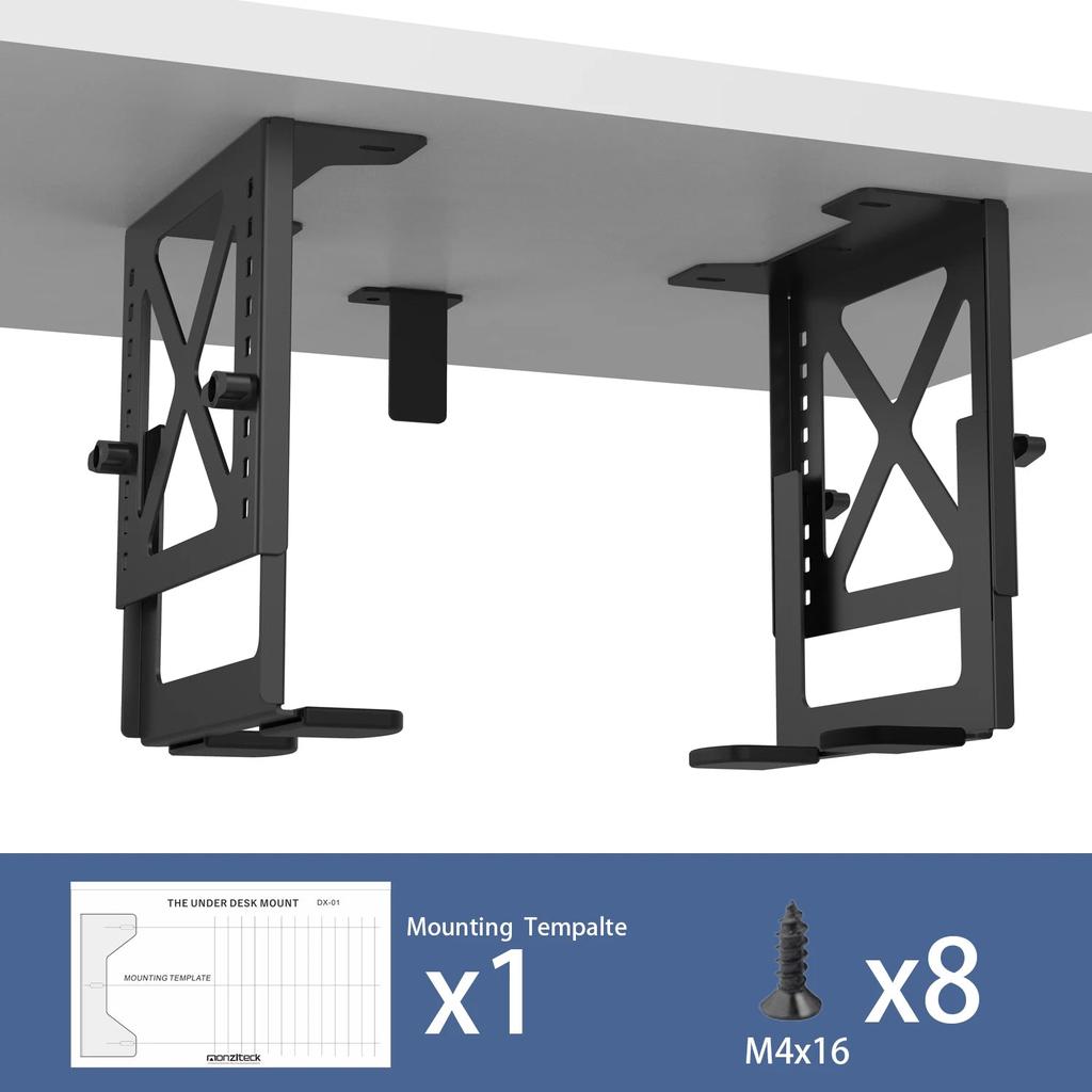 Monzlteck Adjustable Under Desk PC & NAS Mount by HitMyNeed