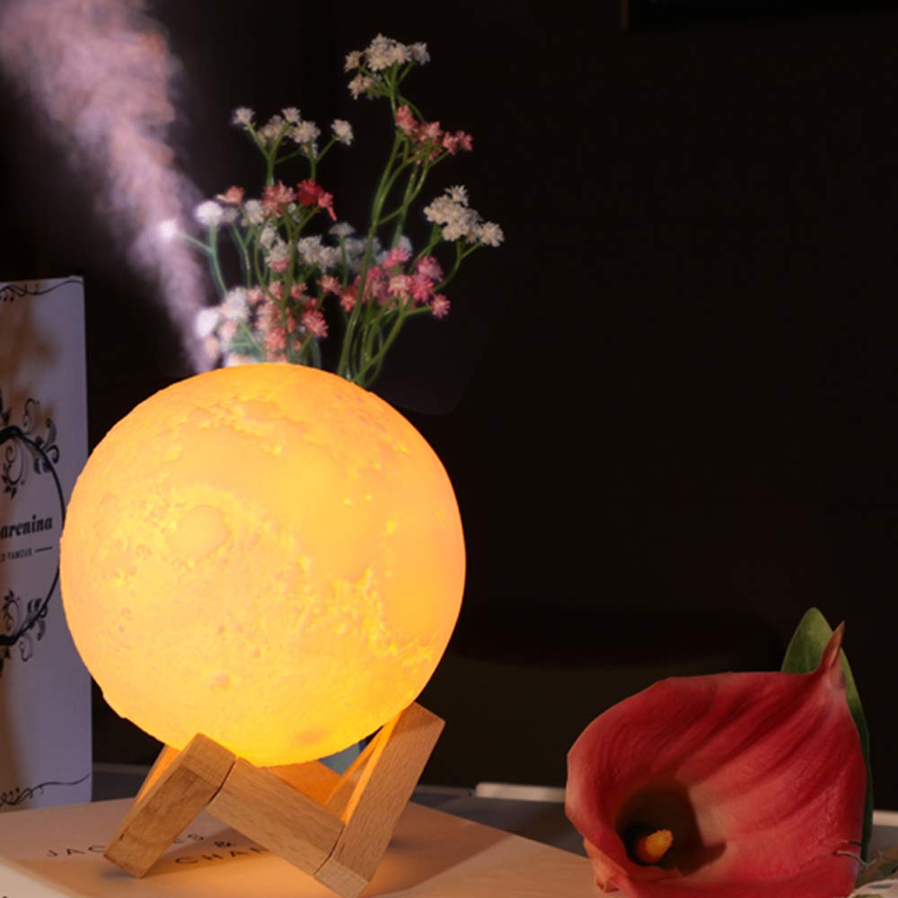 Moon Humidifier with Adjustable Night Light by HitMyNeed