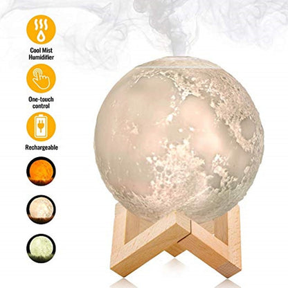 Moon Humidifier with Adjustable Night Light by HitMyNeed