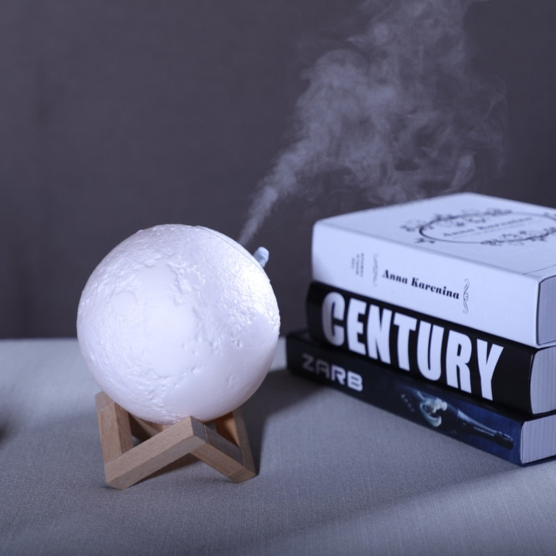 Moon Humidifier with Adjustable Night Light by HitMyNeed