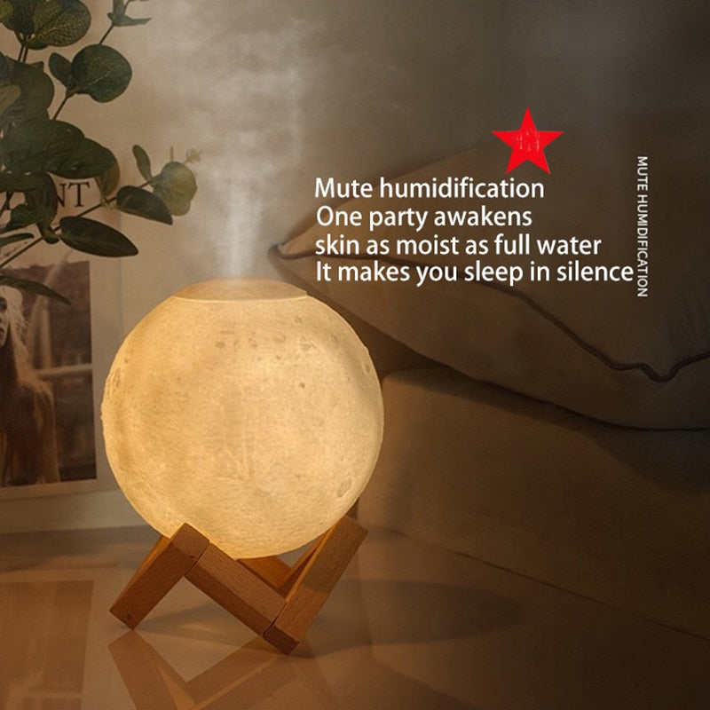 Moon Lamp Humidifier USB Essential Oil Diffuser by HitMyNeed