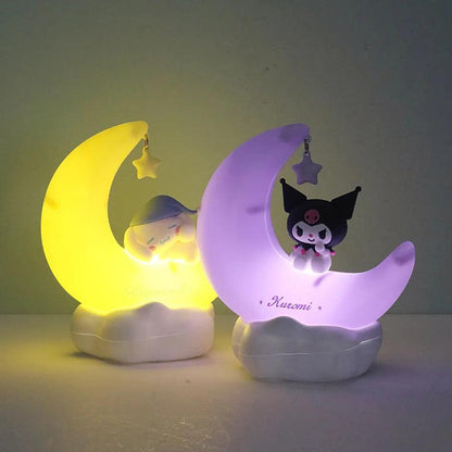 Moon LED Night Light Kuromi & Cinnamoroll Lamp by HitMyNeed