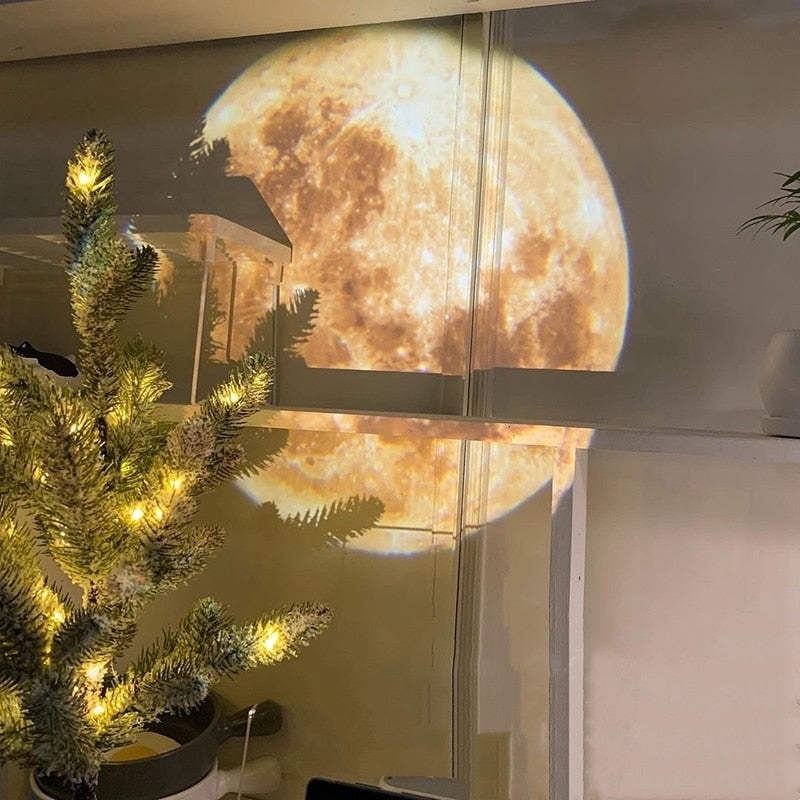 Moon Projection LED Night Lamp for Kids Bedrooms by HitMyNeed