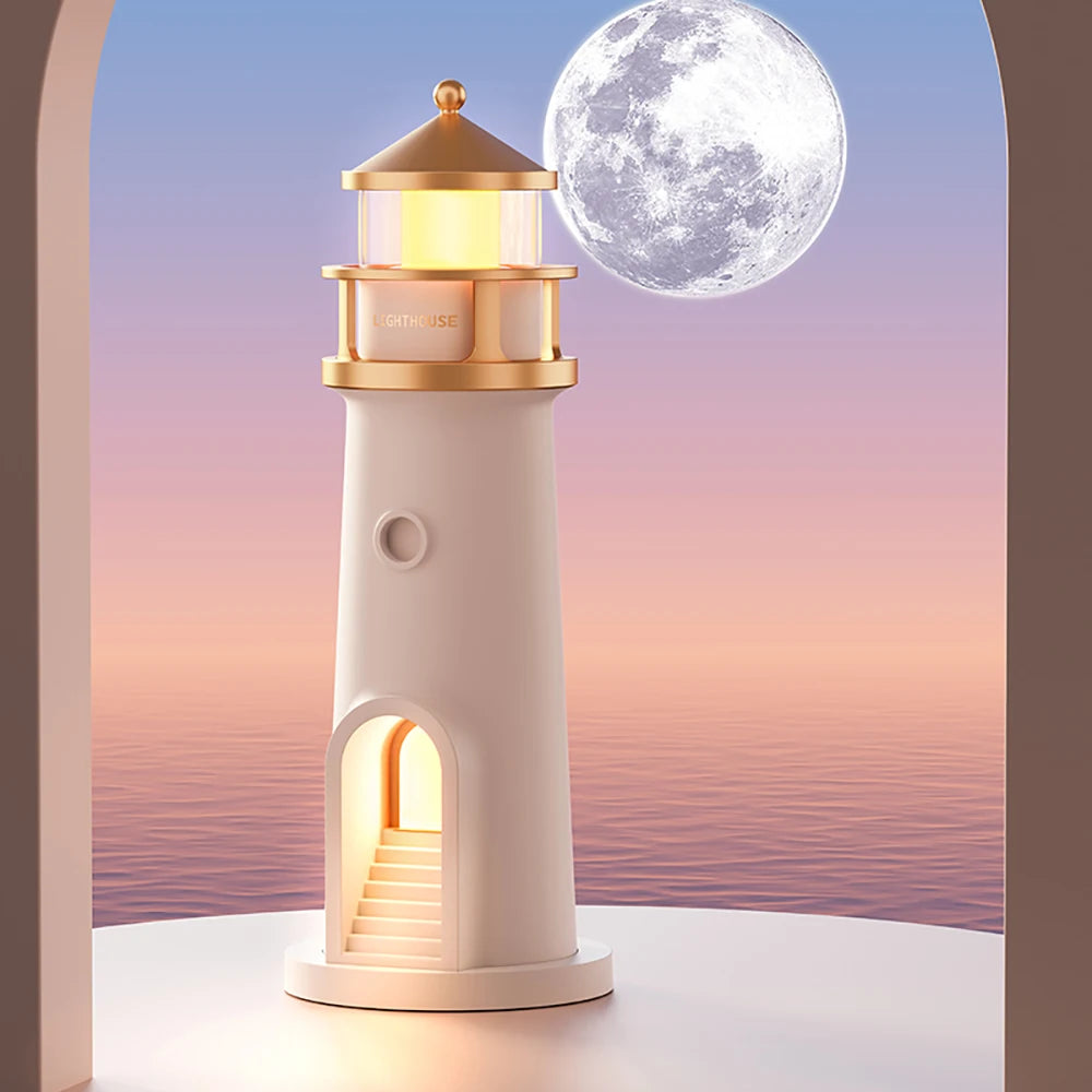 Moon Projection Lighthouse Night Light with Bluetooth by HitMyNeed