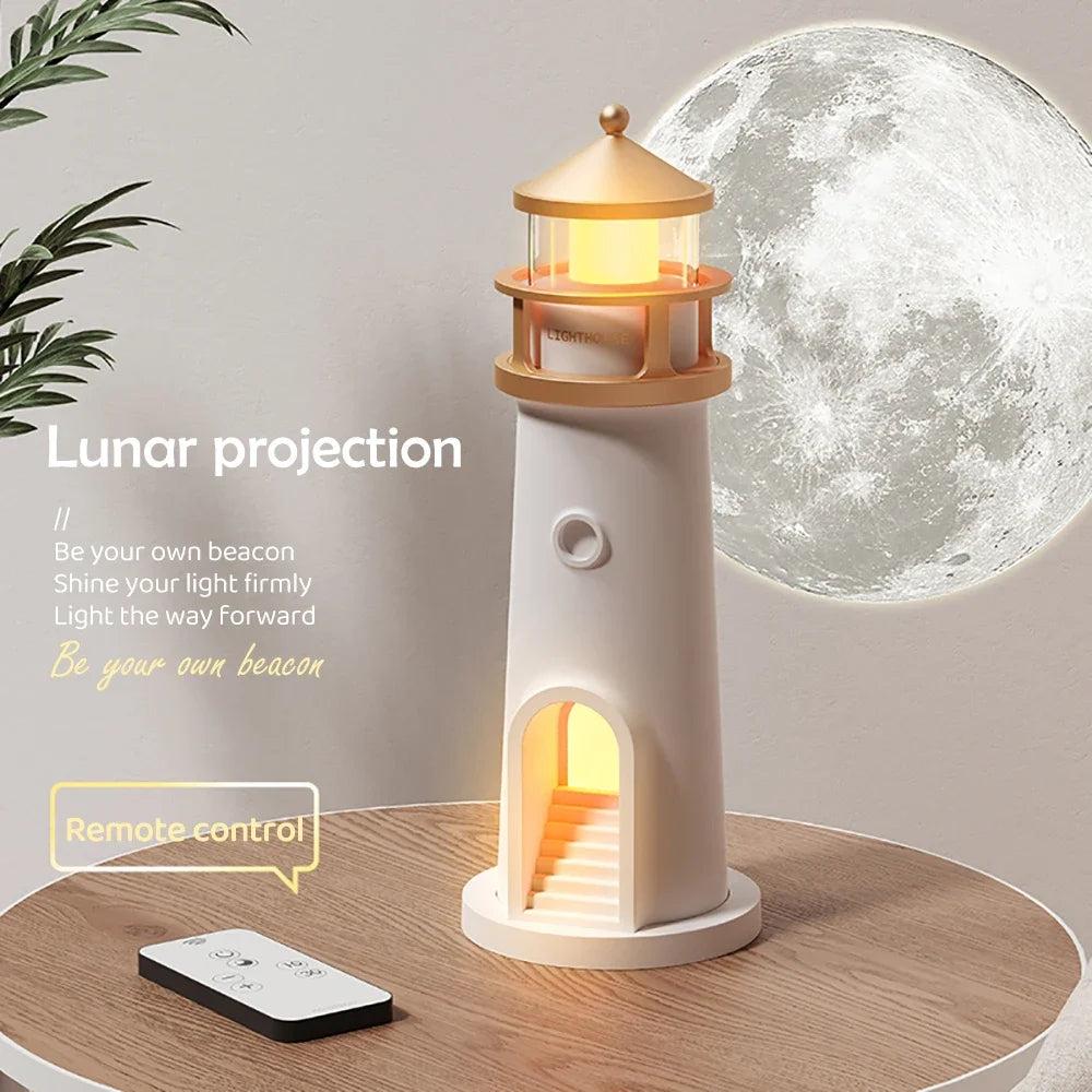Moon Projection Lighthouse Night Light with Bluetooth by HitMyNeed