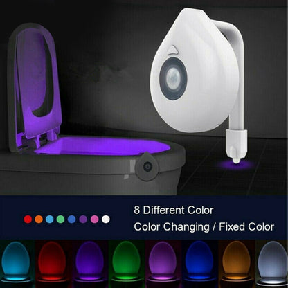 Motion Sensor 8-Color LED Toilet Night Light by HitMyNeed